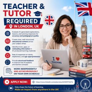 Teacher & Tutor Required in London