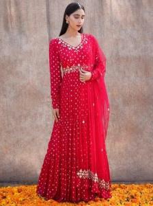 Shop Latest Designer Anarkali Suits Online for Women in USA at Mirraw Luxe