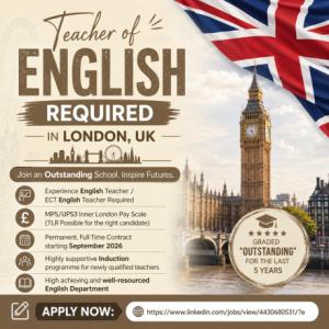 Teacher of English Required in London
