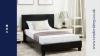 Luxurious Faux Leather Bed Frame with Optional Mattress