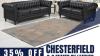 The Chesterfield 3+2 Seater PU Leather Set" shop now up to 35% off