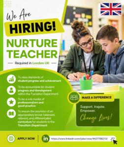 Nurture Teacher Required in London