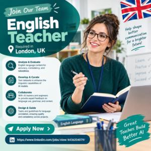 English Teacher Required in London