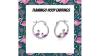 Flamingo hoop earrings