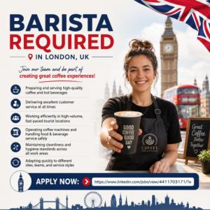Barista Required in London