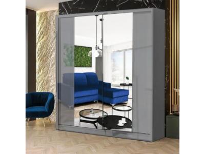 Manisa High Gloss 185cm Wardrobe-3 Colors