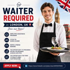 Waiter Required in London