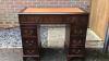 Chesterfield Regency style Twin Pedestal Writing Desk with Brown Leather Top Inlay