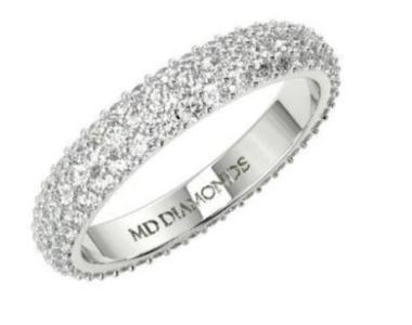 Timeless Elegance: 3MM Round Pave Set Eternity Wedding Band Sale