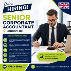 Senior Corporate Accountant Required in London