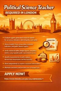 Political Science Teacher Required in London