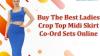 Buy The Best Ladies Crop Top Midi Skirt Co-Ord Sets Online