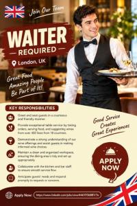 Waiter Required in London